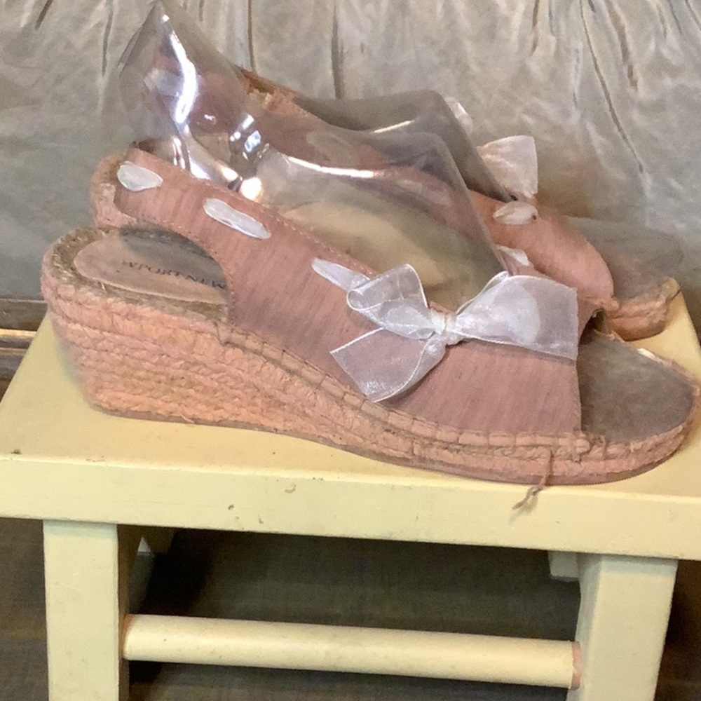 Charming linen espadrilles sz 7 1/2